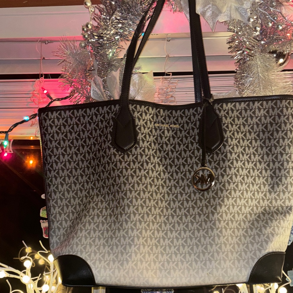 Michael Kors Monogram Black and Gray Tote
